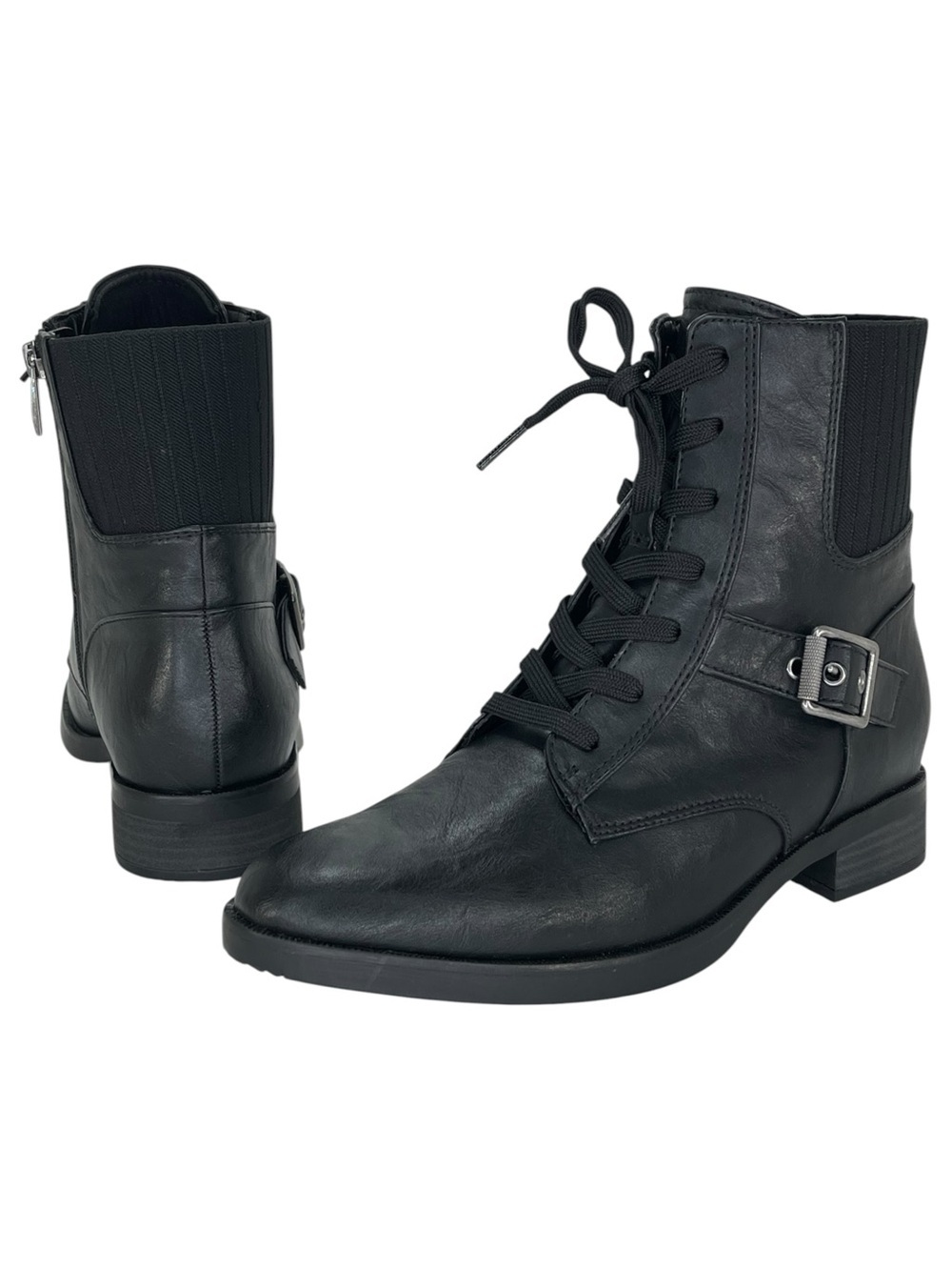 Naturalizer Teagan Black Faux Leather Womens Ankle Boots Size 8M - Picture 8 of 11
